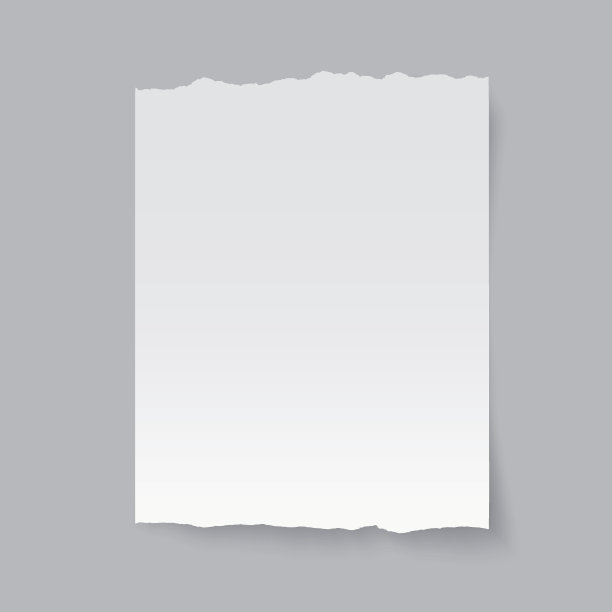 矢量空白纸的撕纸。图片下载