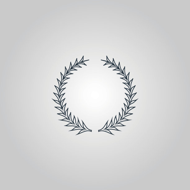 月桂花环集矢量孤立图片下载