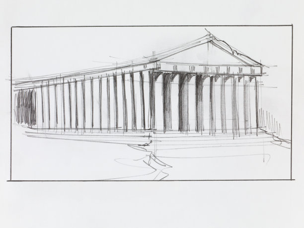 希腊帕特农神殿素材图片