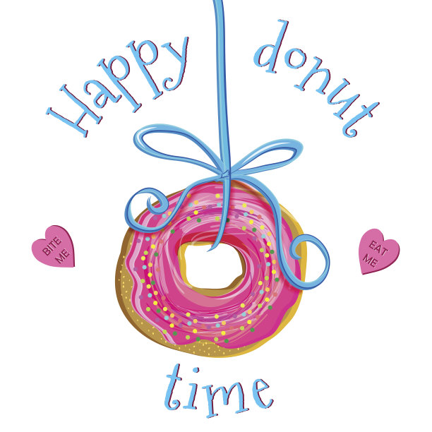 创意甜甜圈矢量插图图片下载