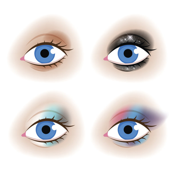 逼真的女人的眼睛矢量插图图片下载