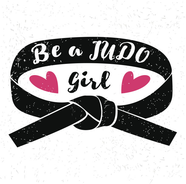 做一个柔道女孩。柔道设计图片下载