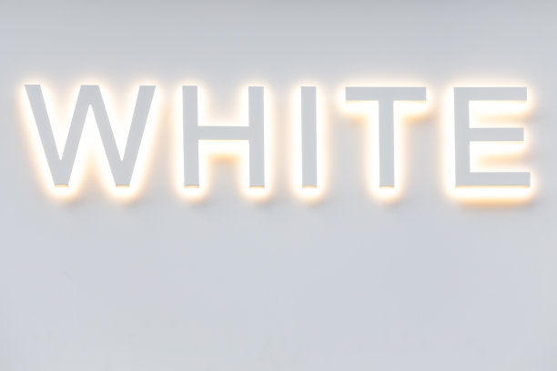 标志、氖、白色图片下载