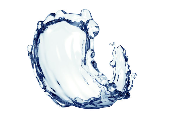 水花孤立的白色与剪切路径图片下载