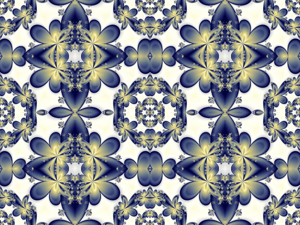 分形设计中的花图案。创意设计艺术品图片下载