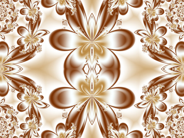 分形设计中的花图案。创意设计艺术品图片下载