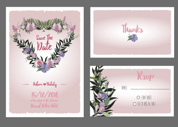 婚礼的邀请。图片下载