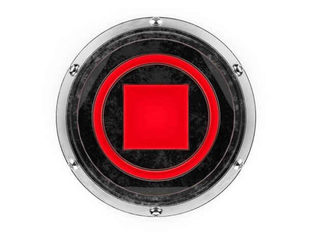 玻璃和金属圈停止符号图形元素隔离图片下载