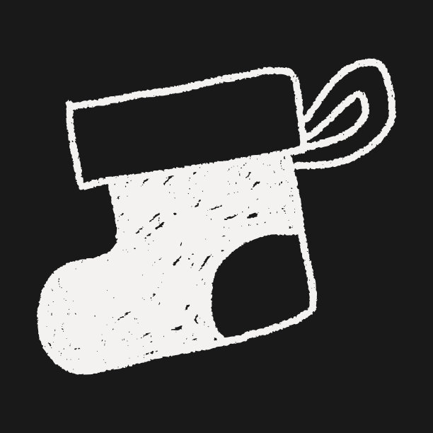 圣诞袜子涂鸦画图片下载