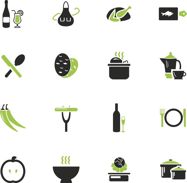 食物和厨房图标集图片下载
