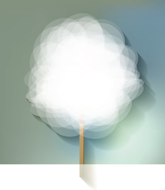 蓝色散焦背景上的白色棉花糖。图片下载