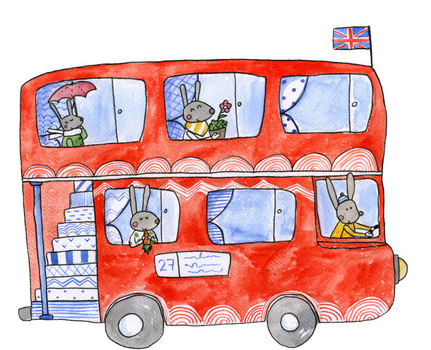 双层水彩插图图片下载