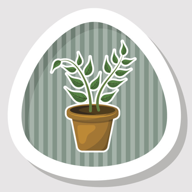 室内植物彩色图标图片下载