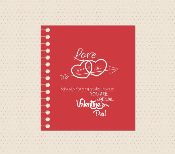 情人节贺卡与便条图片下载