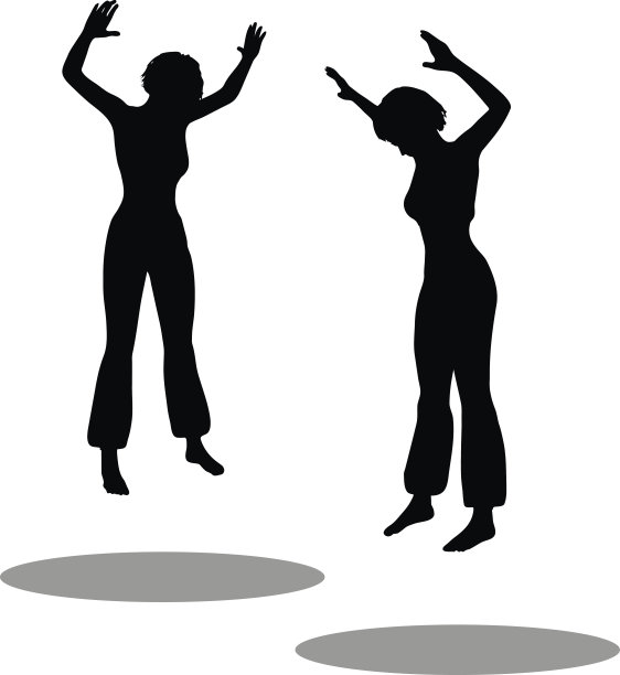 舞者的女性剪影图片下载