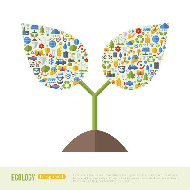 用生态图标图案发芽。图片下载