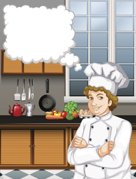 厨房里的男厨师图片下载