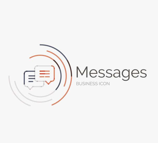 细线整齐的图标设计，信息概念图片下载