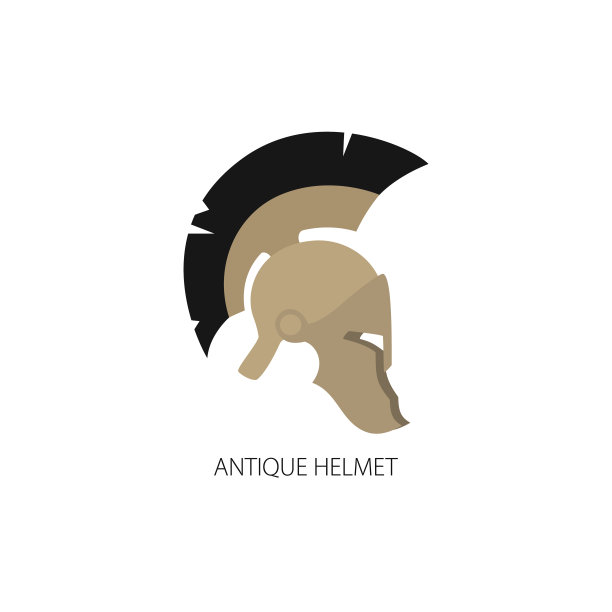 古董罗马头盔孤立在白色图片下载