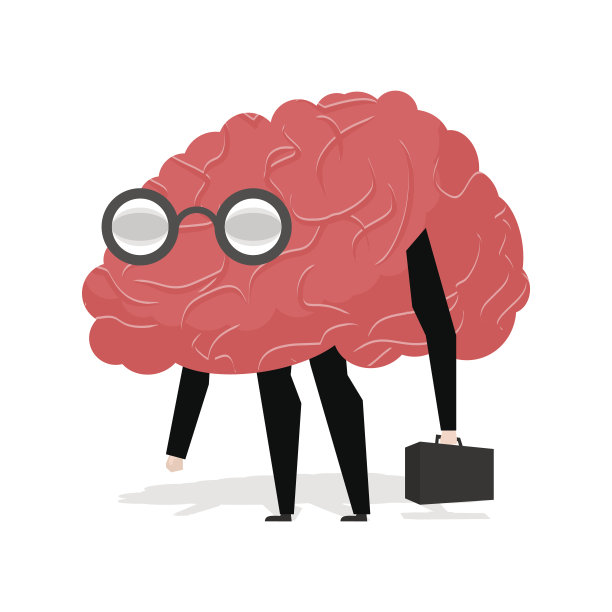 大脑的眼镜。聪明的专业。很可爱的经理。书呆子wi图片下载
