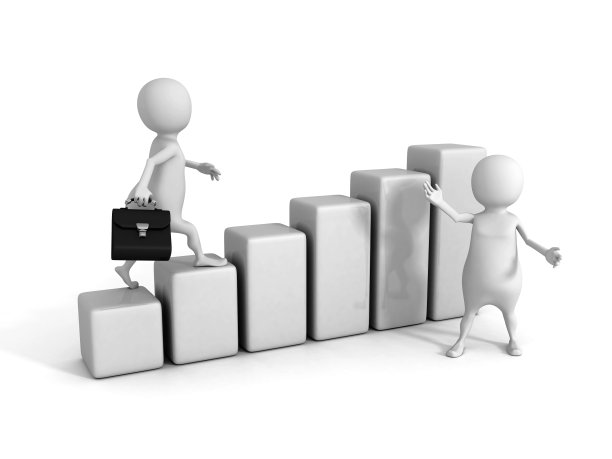 白色3 d团队。商业成功团队合作理念成长吧gra图片下载