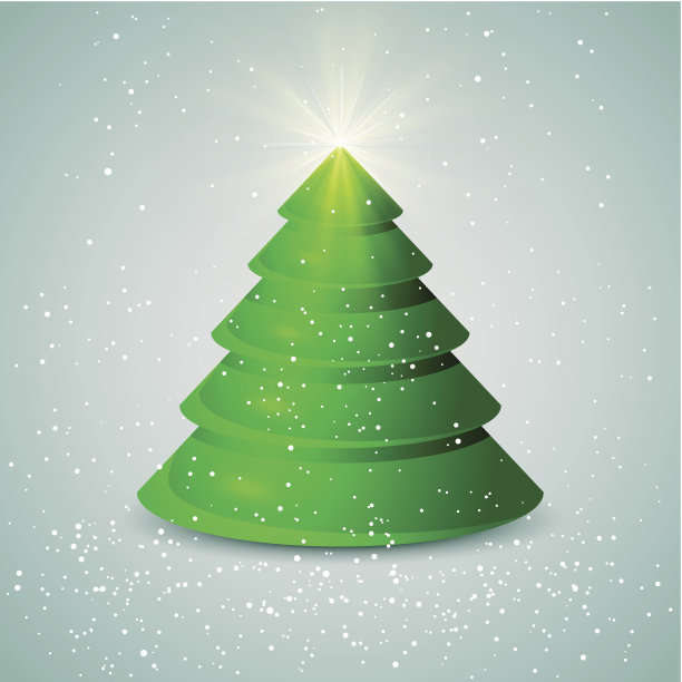 带雪的圣诞树图片下载