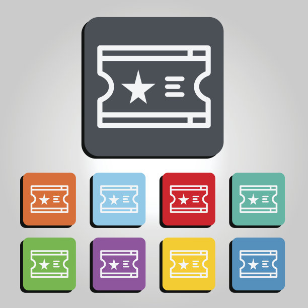 票证矢量图标插图图片下载