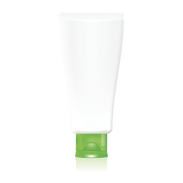 白色背景上的奶油管插图图片下载