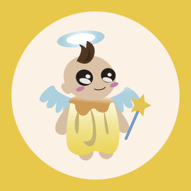 天使主题元素向量，eps图片下载