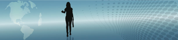 矢量剪影的女商人。图片下载