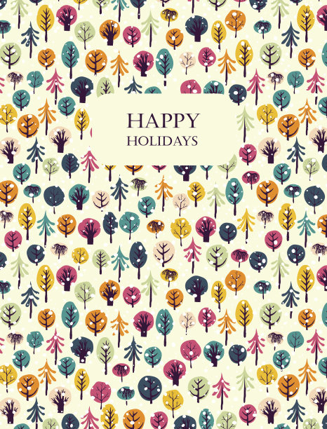 节日快乐贺卡。图片下载