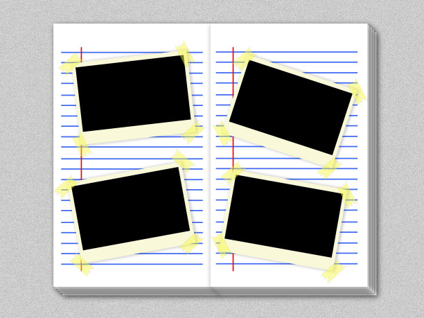 纸书上的相框图片下载