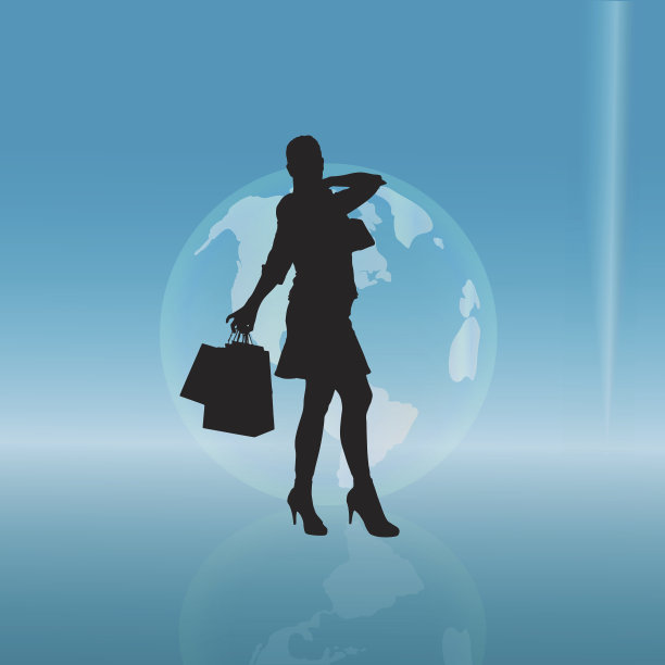 矢量剪影的女人。图片下载