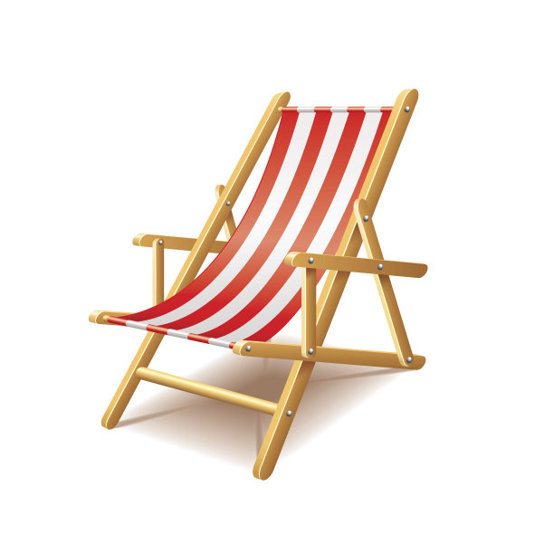 躺椅隔离在白色向量上图片下载