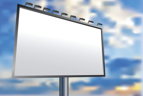 空白矢量广告牌广告，空白屏幕图片下载