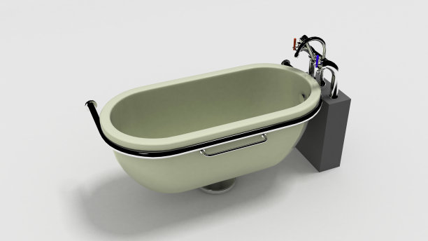 浴缸孤立在白色背景图片下载