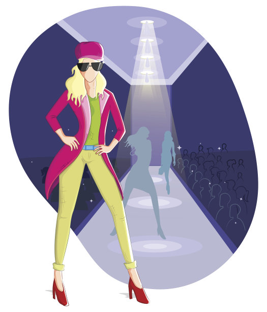 时尚的城市女孩图片下载