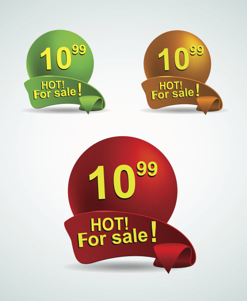 一套明亮的横幅为您的企业出售。模板。图片下载