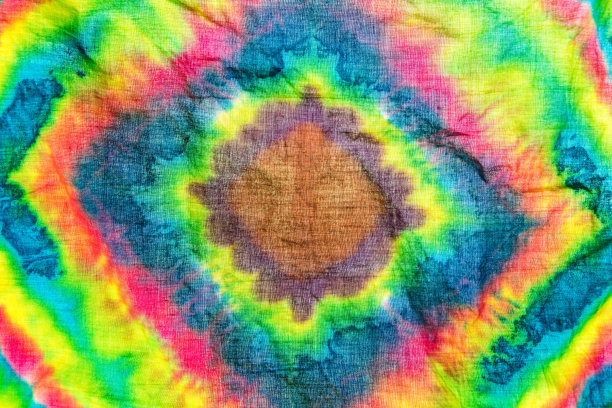 棉布上彩色扎染图案抽象背景图片下载
