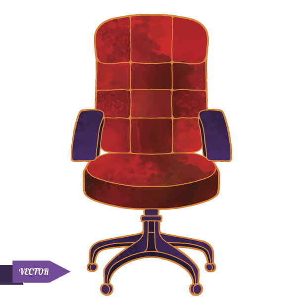 水彩的办公椅图片下载