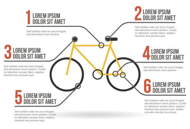 自行车信息图矢量插图图片下载