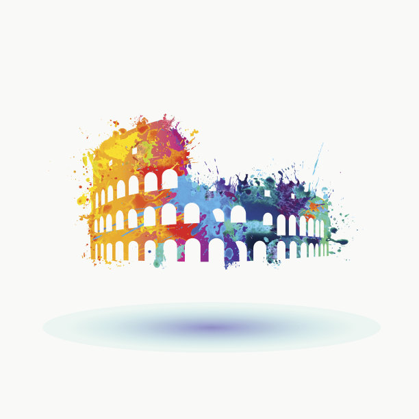 明亮剪影的竞技场图标图片下载