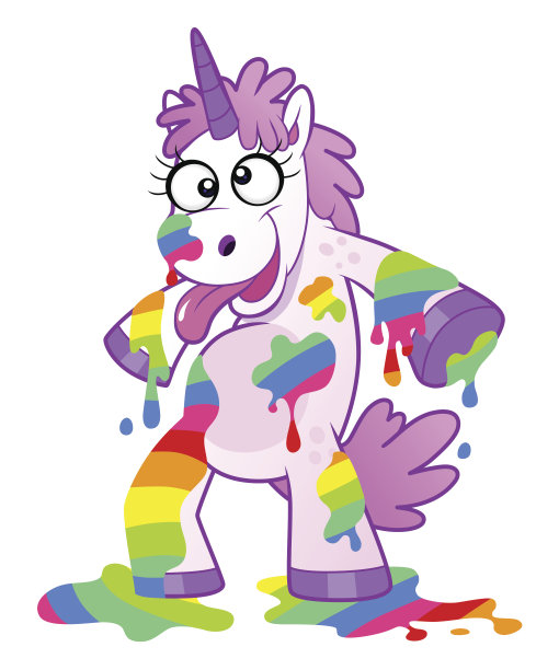 肮脏的彩虹独角兽图片下载