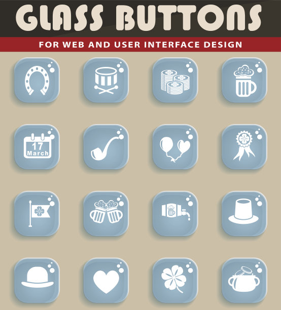 圣帕特里克节图标集图片下载