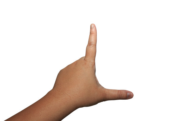 手工制作的符号字母l在白色的背景和裁剪路径图片下载