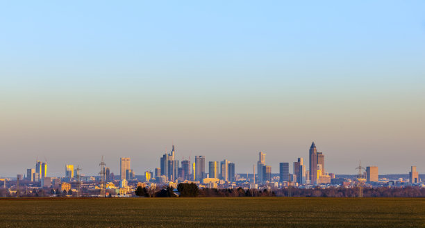 全景或法兰克福天际线图片下载