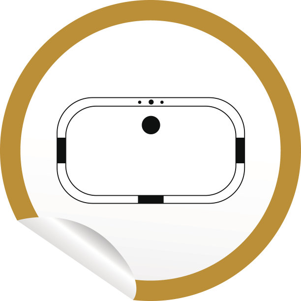 平面平面轮廓贴纸上的浴室图标图片下载