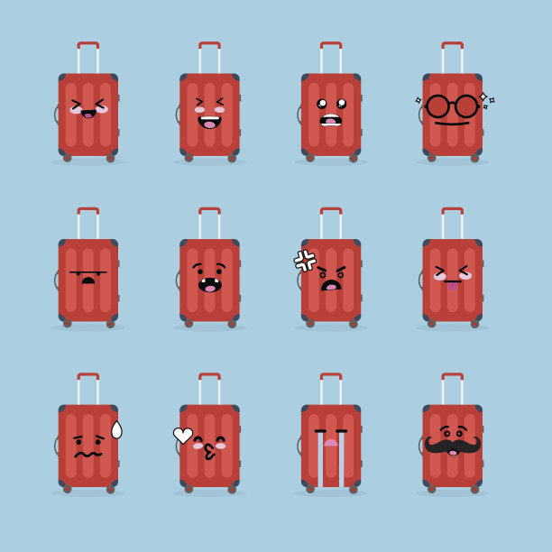 微笑面对行李图片下载