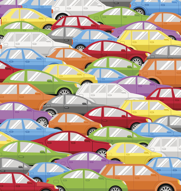 汽车造成的交通堵塞。道路的背景图片下载