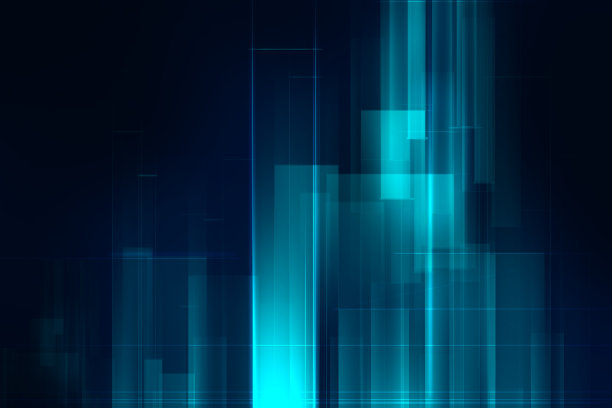 蓝色几何形状抽象技术背景图片下载